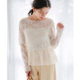 ペプラムシルエットレーストップス | titivate | 詳細画像11 