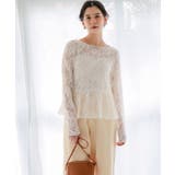 ペプラムシルエットレーストップス | titivate | 詳細画像14 