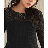 ペプラムシルエットレーストップス | titivate | 詳細画像15 