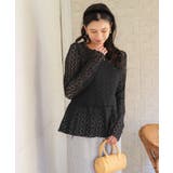 ペプラムシルエットレーストップス | titivate | 詳細画像18 