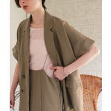 リネンライクハーフスリーブシャツジャケット | titivate | 詳細画像14 