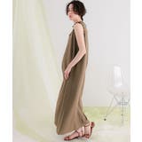 リネンライクVネックフリルデザインノースリーブワンピース | titivate | 詳細画像5