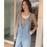 フロントファスナーデザインデニムキャミソールサロペット | titivate | 詳細画像24 