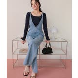 フロントファスナーデザインデニムキャミソールサロペット | titivate | 詳細画像2 