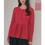 前後2wayヘンリーネックペプラムニットトップス | titivate | 詳細画像11 