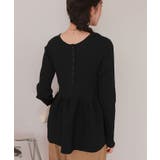 前後2wayヘンリーネックペプラムニットトップス | titivate | 詳細画像17 