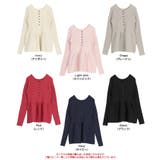 前後2wayヘンリーネックペプラムニットトップス | titivate | 詳細画像20 