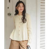 ゴールド釦ペプラムニットカーディガン | titivate | 詳細画像15 