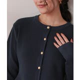 ゴールド釦ペプラムニットカーディガン | titivate | 詳細画像4 