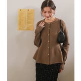 ゴールド釦ペプラムニットカーディガン | titivate | 詳細画像5 