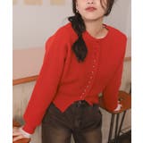 ミニシルバー釦デザインニットカーディガン | titivate | 詳細画像12 