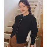 ミニシルバー釦デザインニットカーディガン | titivate | 詳細画像18 