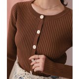 ミドル丈リブニットカーディガン | titivate | 詳細画像33 