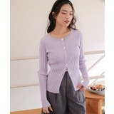 ミドル丈リブニットカーディガン | titivate | 詳細画像3 