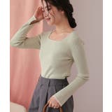 UVケア/抗ピルスクエアリブニット | titivate | 詳細画像8