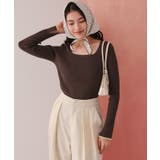 UVケア/抗ピルスクエアリブニット | titivate | 詳細画像17