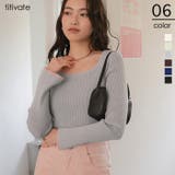 UVケア/抗ピルスクエアリブニット | titivate | 詳細画像1