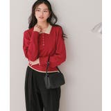 ダブルカラーデザインニット | titivate | 詳細画像17 