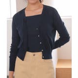 アイレットニットカーディガン/キャミソールトップスセット | titivate | 詳細画像10 