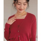 アイレットニットカーディガン/キャミソールトップスセット | titivate | 詳細画像19 