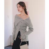 アシンメトリーオフショルダーニットトップス | titivate | 詳細画像11