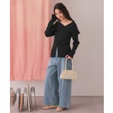 アシンメトリーオフショルダーニットトップス | titivate | 詳細画像17