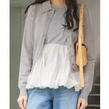 カップ付きバルーンペプラムトップス | titivate | 詳細画像8 