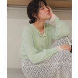 前後2wayボリュームスリーブシアーニットカーディガン | titivate | 詳細画像25 