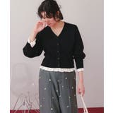 フリルシャツドッキングニットカーディガン | titivate | 詳細画像10 