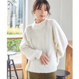 ハイネックふわっとタッチニット トレンド感のあるオシャレな配色 トップス | titivate | 詳細画像7