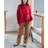 ハイネックふわっとタッチニット トレンド感のあるオシャレな配色 トップス | titivate | 詳細画像9