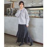 ハイネックふわっとタッチニット トレンド感のあるオシャレな配色 トップス | titivate | 詳細画像12