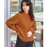 ハイネックふわっとタッチニット トレンド感のあるオシャレな配色 トップス | titivate | 詳細画像16