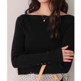 ボートネックゴールド釦デザインニット | titivate | 詳細画像10 