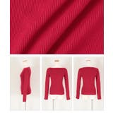 ボートネックゴールド釦デザインニット | titivate | 詳細画像13 