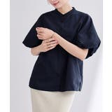 釦配色バルーンスリーブブラウス【UR’S ユアーズ】 | titivate | 詳細画像4 