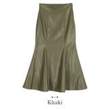 フェイクレザーパネルマーメイドスカート ボトムス レディース | titivate | 詳細画像4