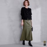 フェイクレザーパネルマーメイドスカート ボトムス レディース | titivate | 詳細画像1