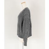 Vネックローゲージケーブルニット トップス レディース | titivate | 詳細画像5