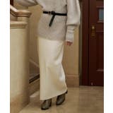 コットンウールブレンドリブシガレットスカート ボトムス レディース | titivate | 詳細画像10 