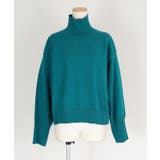 コットンウールブレンドハイネックニット トップス レディース | titivate | 詳細画像5