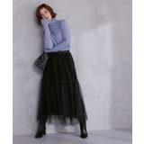 フロッキーチュールティアードスカート ボトムス レディース | titivate | 詳細画像13 