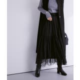 フロッキーチュールティアードスカート ボトムス レディース | titivate | 詳細画像18 