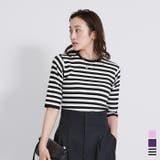 ハーフスリーブラウンドネックニット トップス レディース | titivate | 詳細画像1 