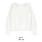 ボリュームスリーブスクエアネックニット トップス レディース | titivate | 詳細画像4 