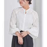 バンドカラーレースデザインブラウス トップス レディース | titivate | 詳細画像15