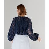 ボリュームスリーブスカラップレースブラウス トップス レディース | titivate | 詳細画像15 