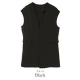 ノーカラーフレンチスリーブジレ トップス レディース | titivate | 詳細画像2 