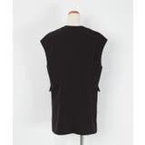 ノーカラーフレンチスリーブジレ トップス レディース | titivate | 詳細画像6 