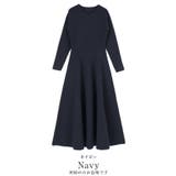ラウンドネックフレアロングニットワンピース ワンピース レディース | titivate | 詳細画像4